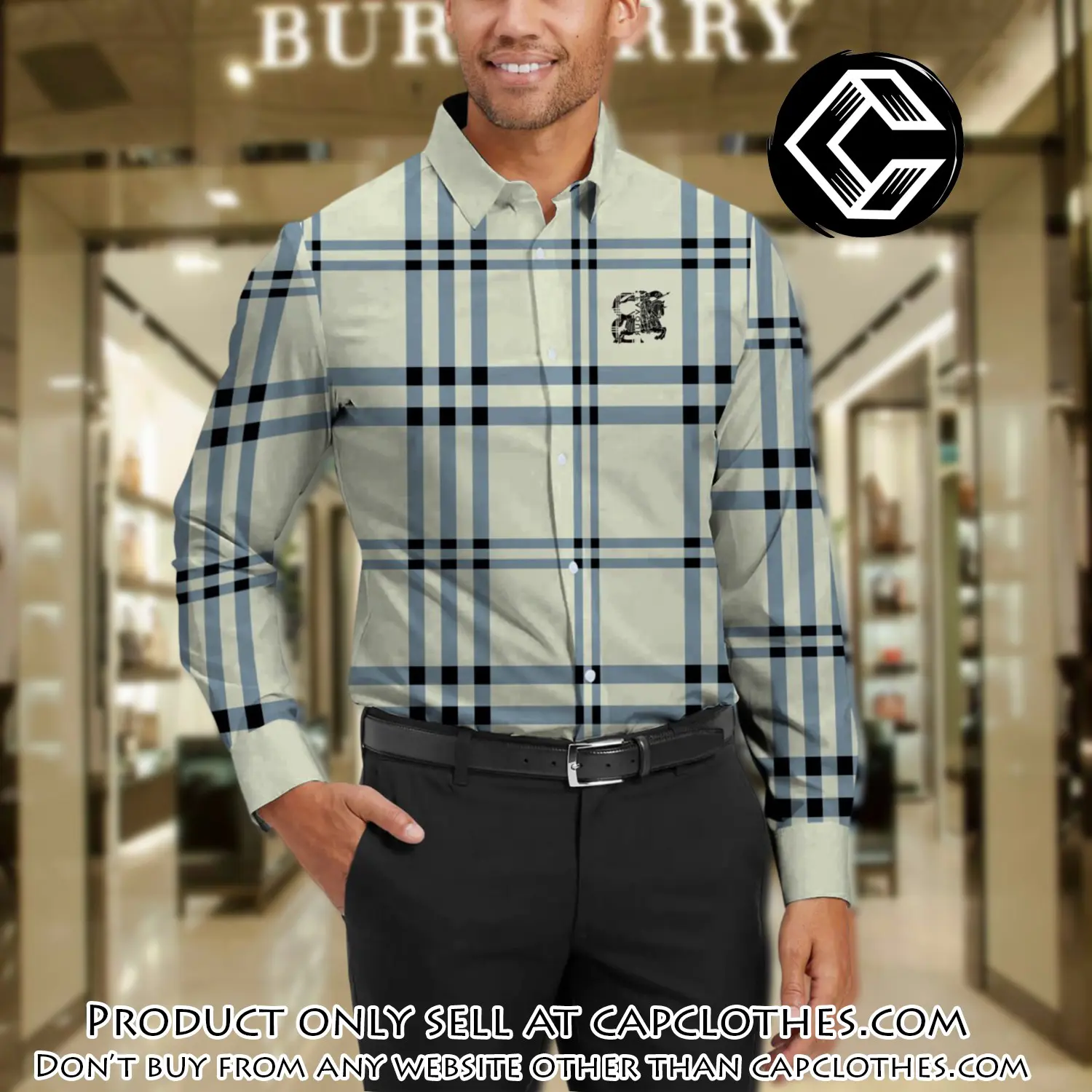 Burberry long sleeves button down shirt for elegant men lsb1013 cc0504857